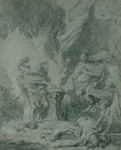 Scaevolaは火の中に手を入れて 作： François Boucher